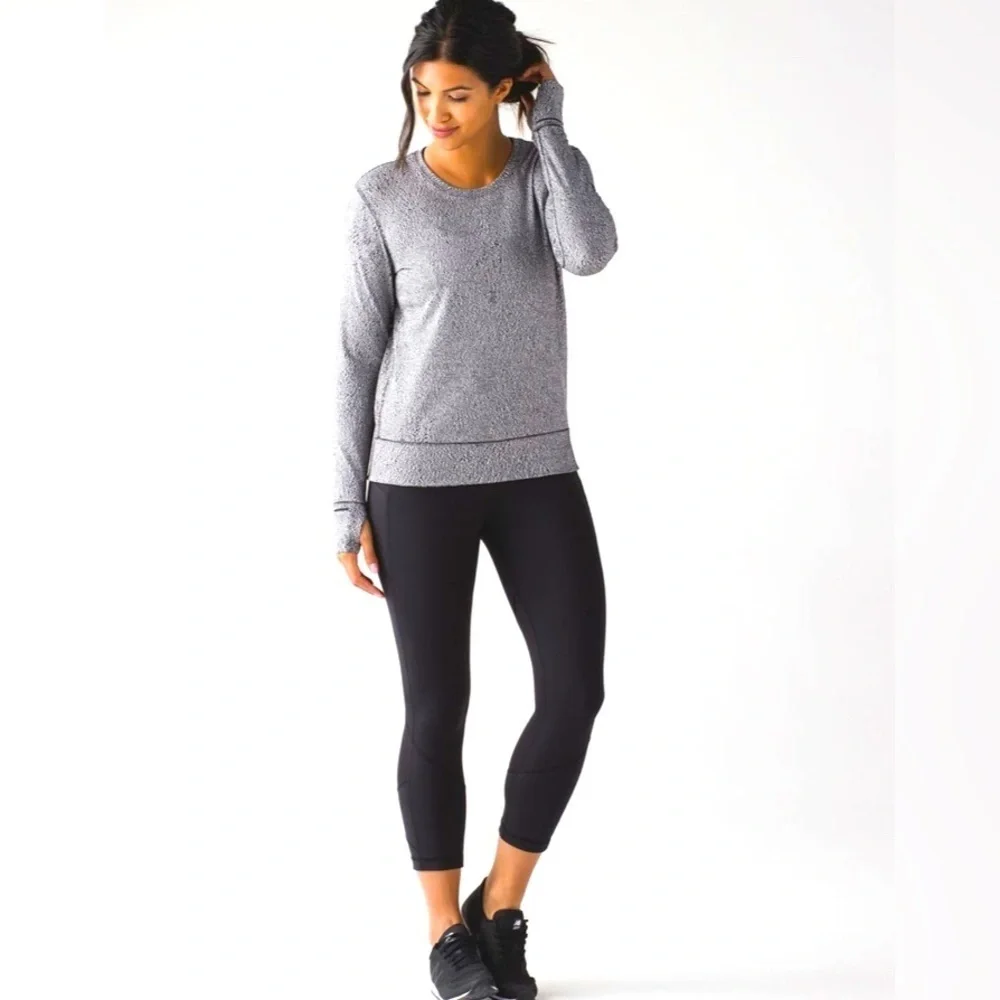 Lululemon Rush Hour Long Sleeve Crewneck Workout Shirt RULU